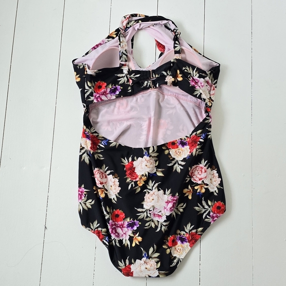 LYSA Floral One Piece Kylie Swimsuit UPF 50+ 2X 22W/24W - Picture 4 of 10